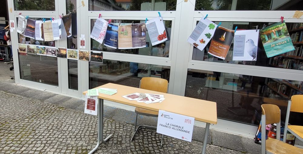 Stand des DFCs beim Tag der frankophonen Vereine Berlins